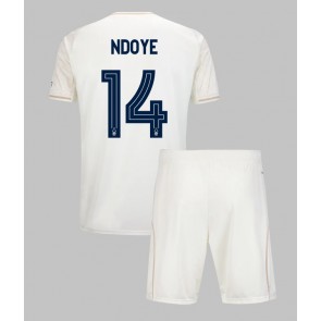 Billiga Nottingham Forest Dan Ndoye #14 Bortatröja Barn 2025-26 Kortärmad (+ Korta byxor)